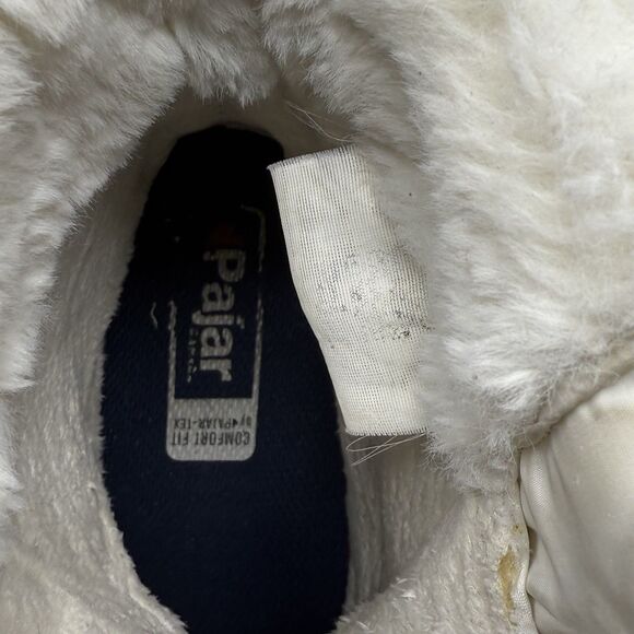 Pajar Canada Dala Winter Boots Womens 9 - 9.5 White Leather Faux Fur Waterproof - Picture 12 of 16